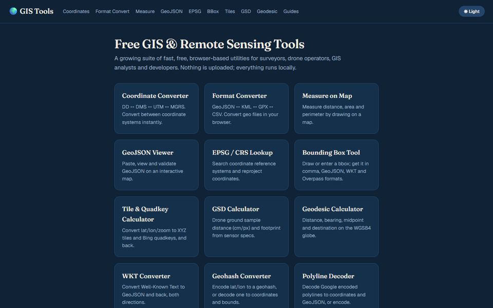 GIS Tools home page