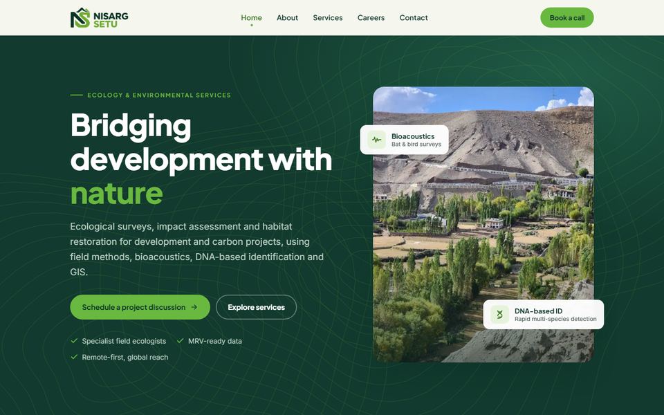 Nisarg Setu home page